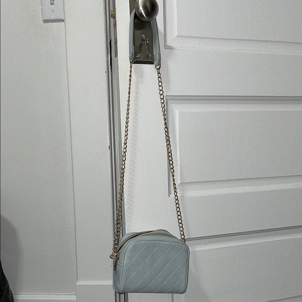Forever 21 Light Blue Quilted Crossbody Bag